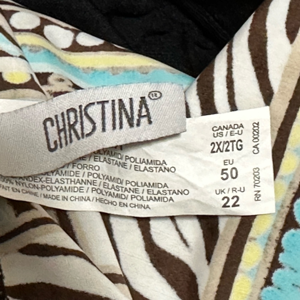 Christina Multicolor Patterned Tankini Top - Picture 7 of 10